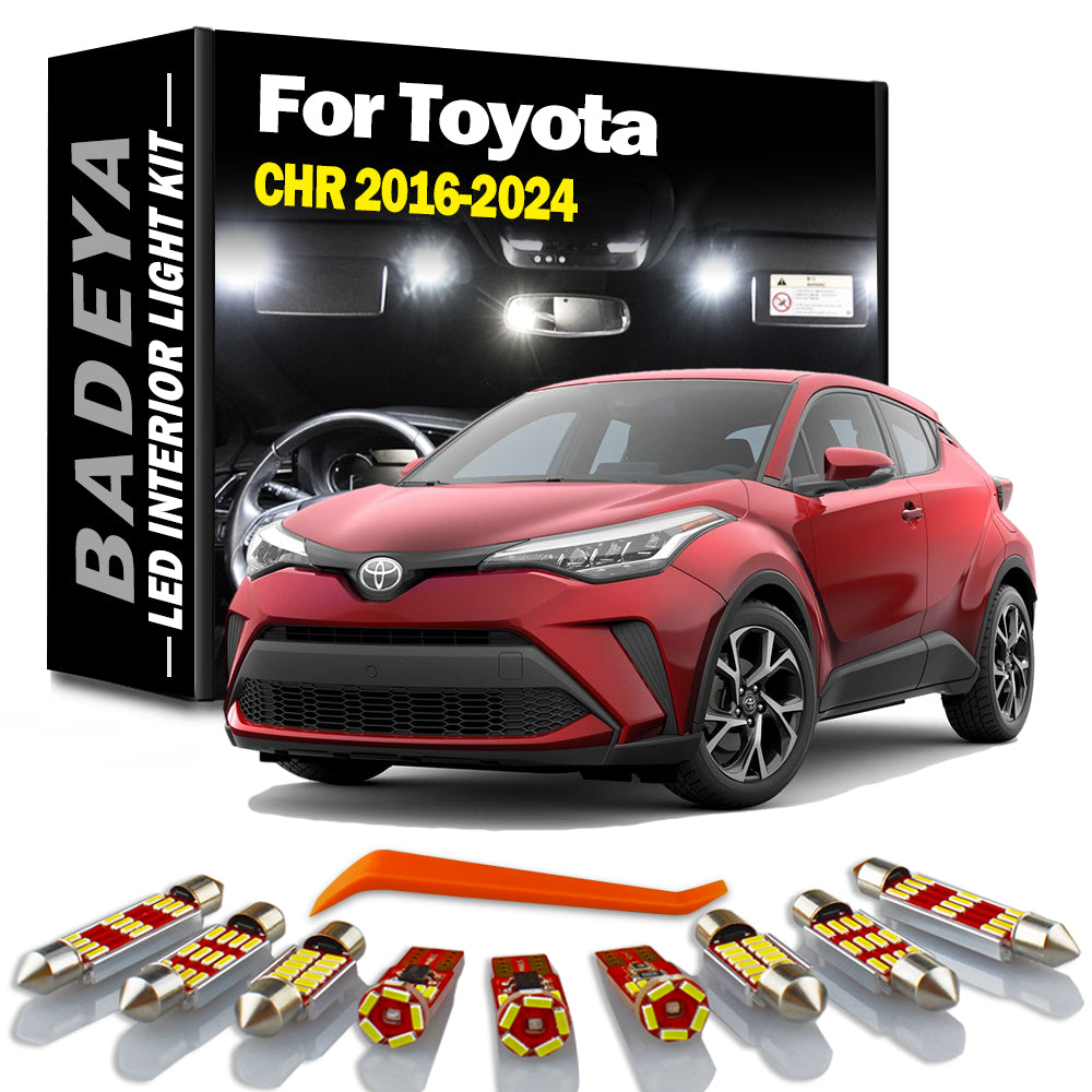 AutoGlowLED LED Interior Light Kit for Toyota C-HR 2016-2024, 10Pcs Canbus