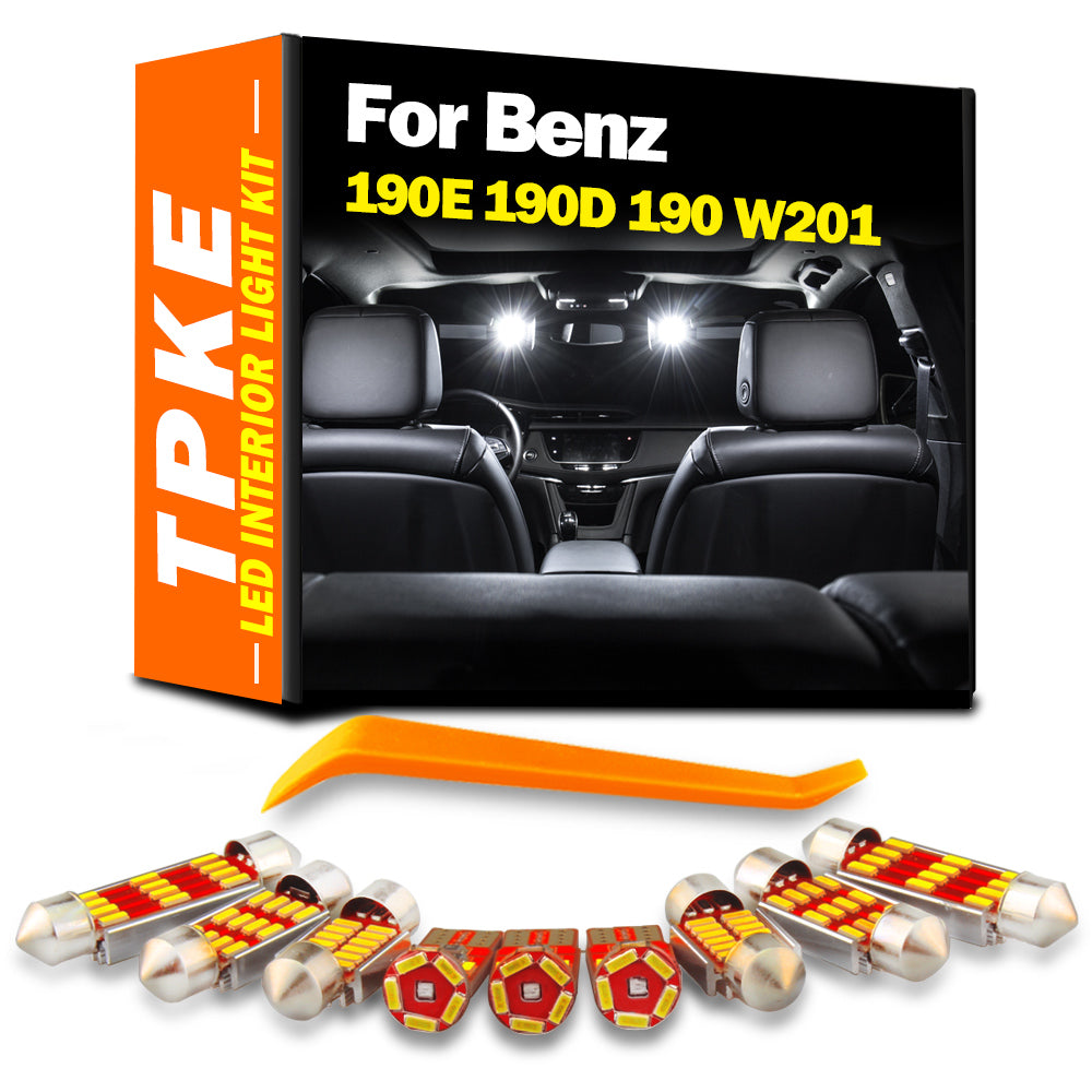 AutoGlowLED 14Pcs LED Interior Light Kit for Mercedes Benz 190E 190D W201