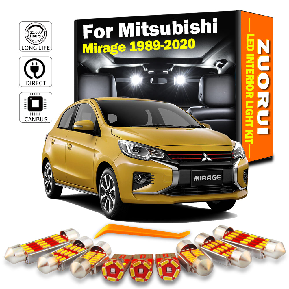 AutoGlowLED LED Interior Light Kit for Mitsubishi Mirage 1989-2020 Canbus