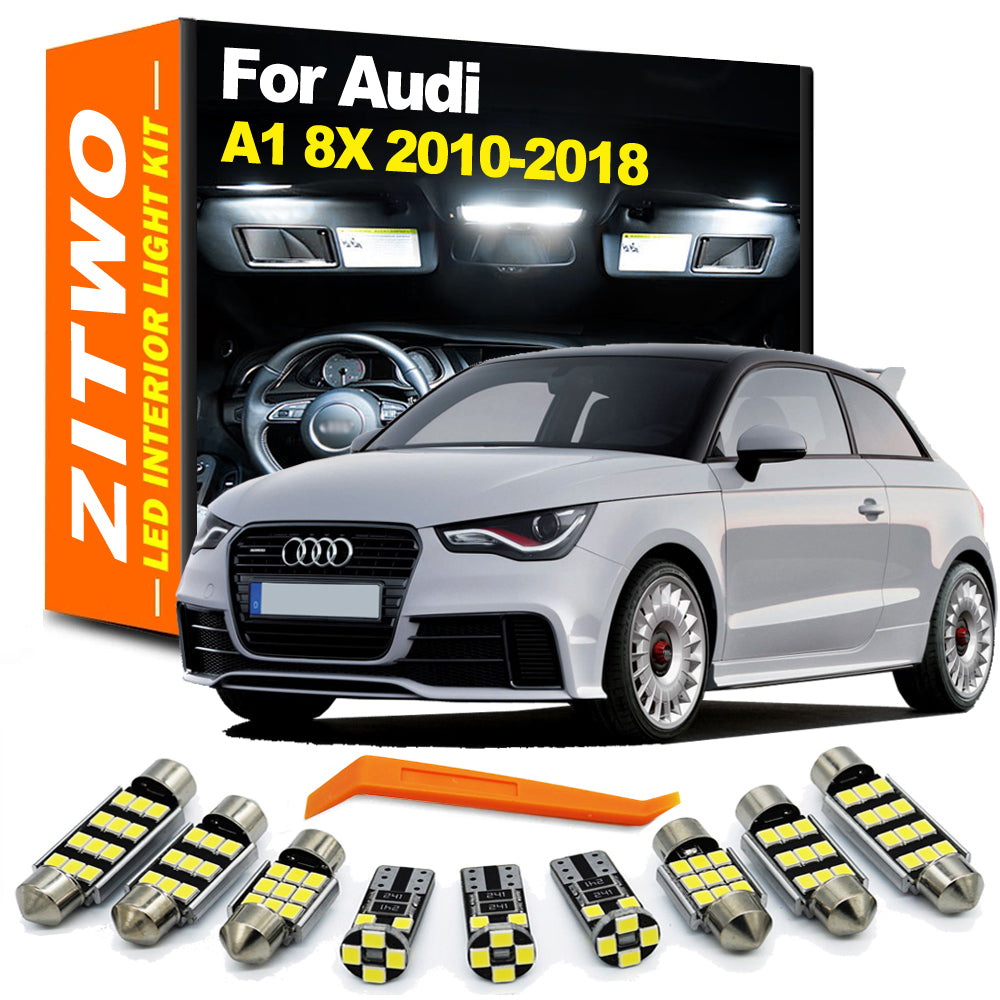 AutoGlowLED 8Pcs LED Interior Light Kit for Audi A1 8X 2010-2018
