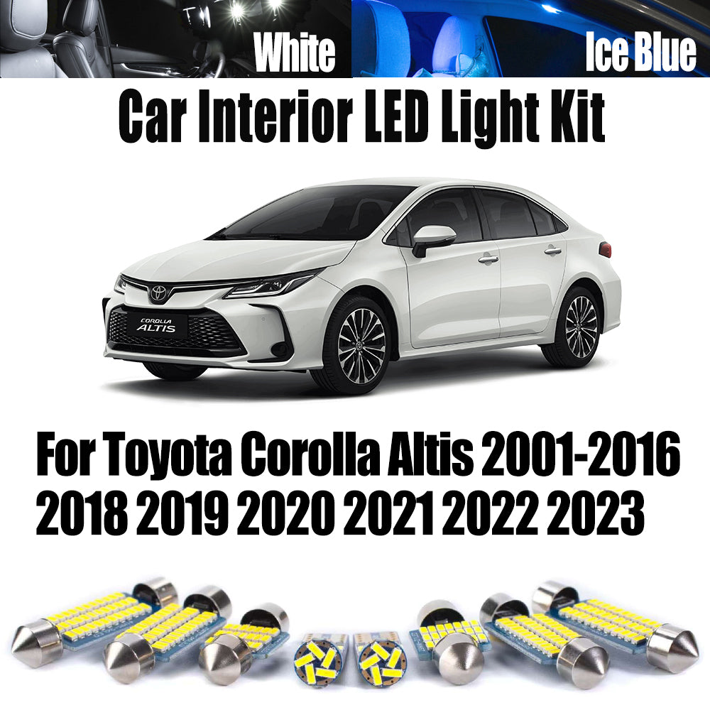 AutoGlowLED LED Interior Light Kit for Toyota Corolla Altis 2001-2023