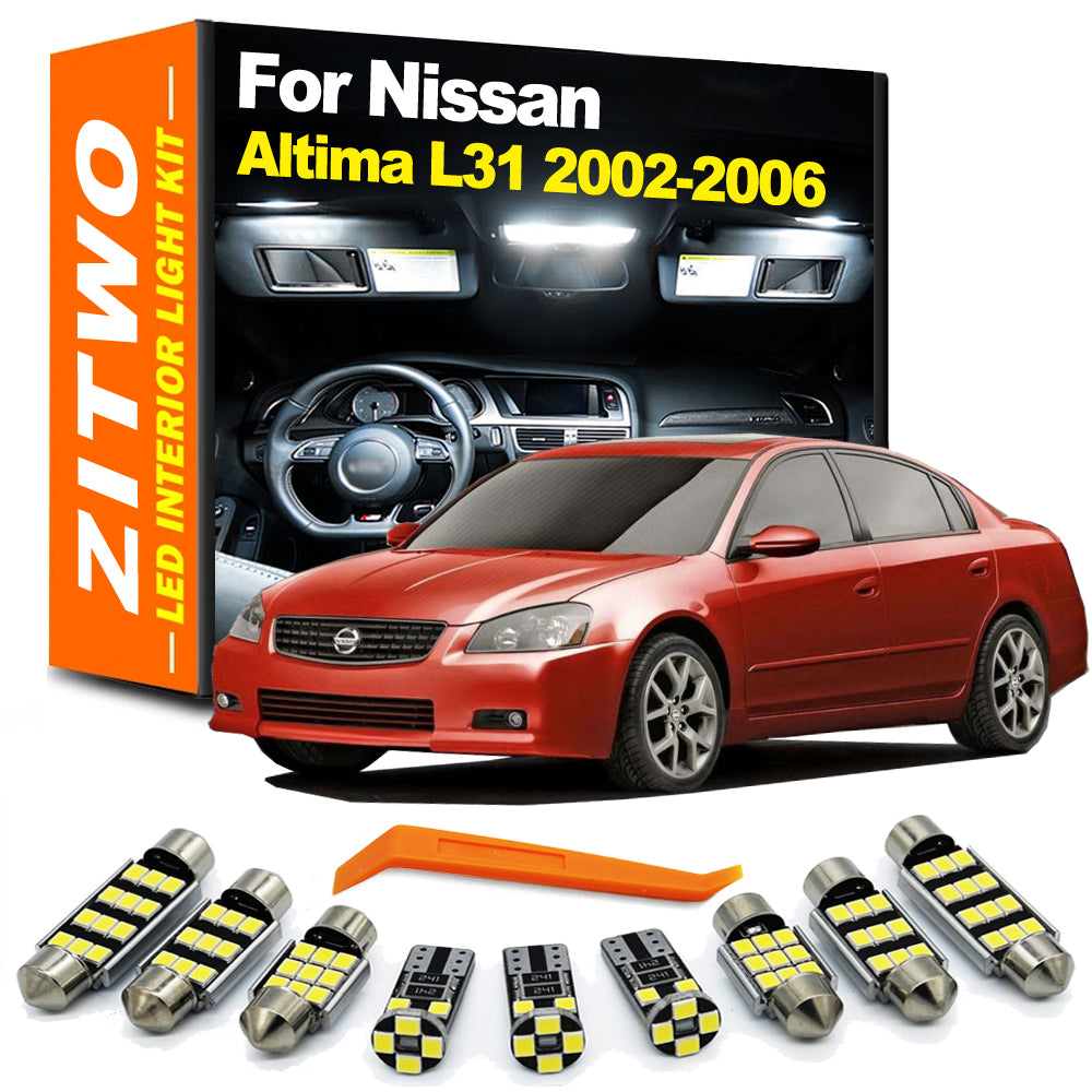 AutoGlowLED 14-Piece LED Interior Light Kit for Nissan Altima L31 2002-2006