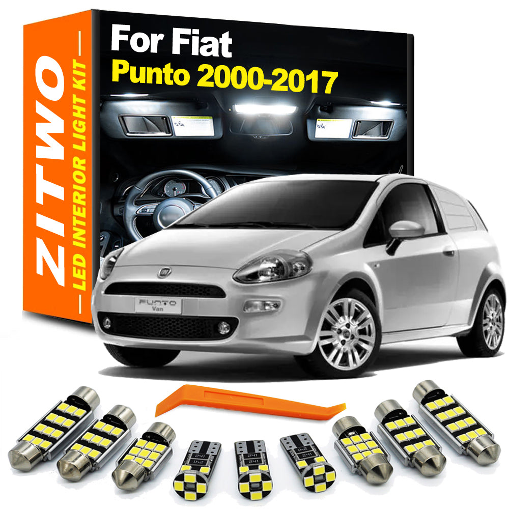 AutoGlowLED 11Pcs Canbus LED Interior Light Kit for Fiat Punto Grande Punto EVO