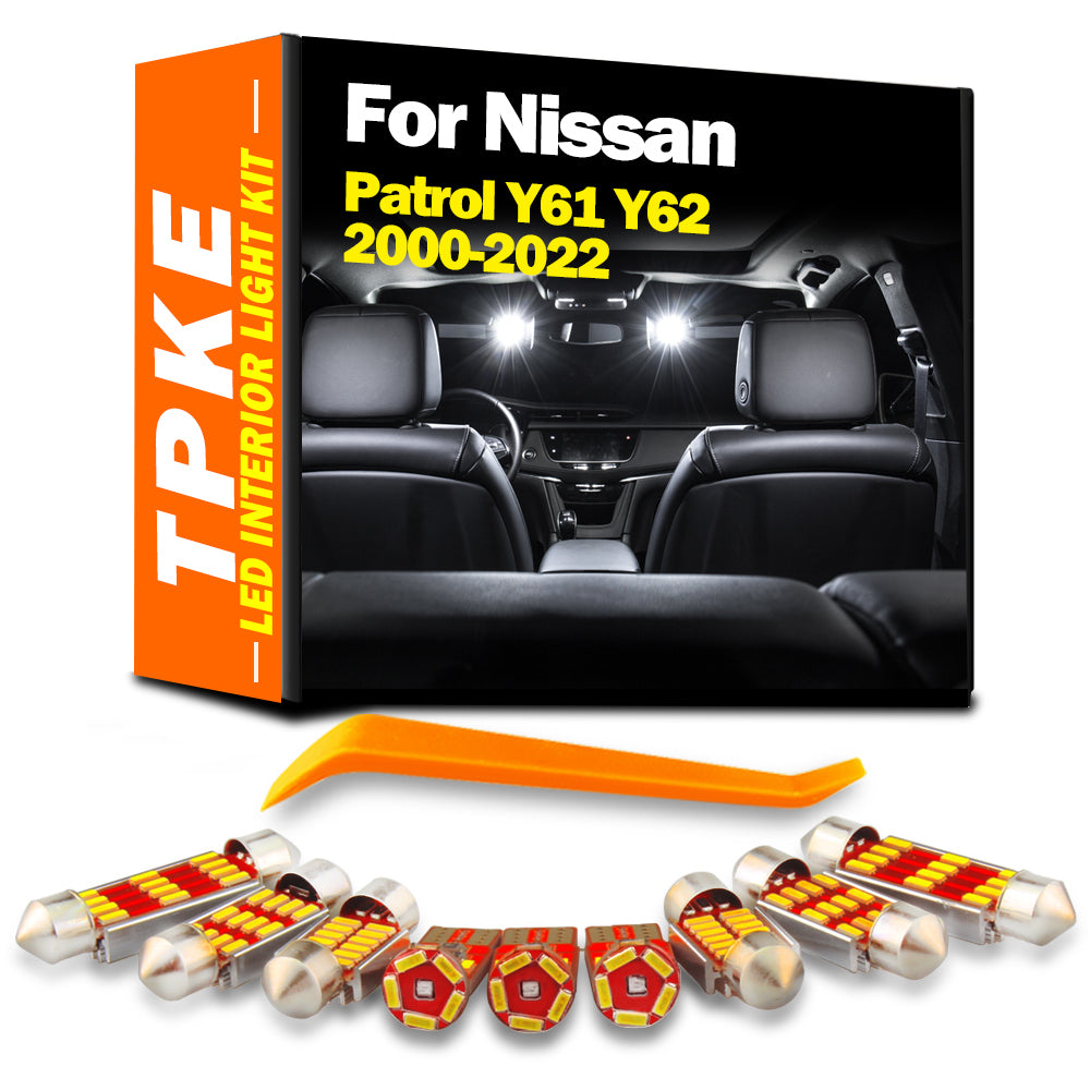 AutoGlowLED LED Interior Light Kit for Nissan Patrol Y61 Y62 2000-2023