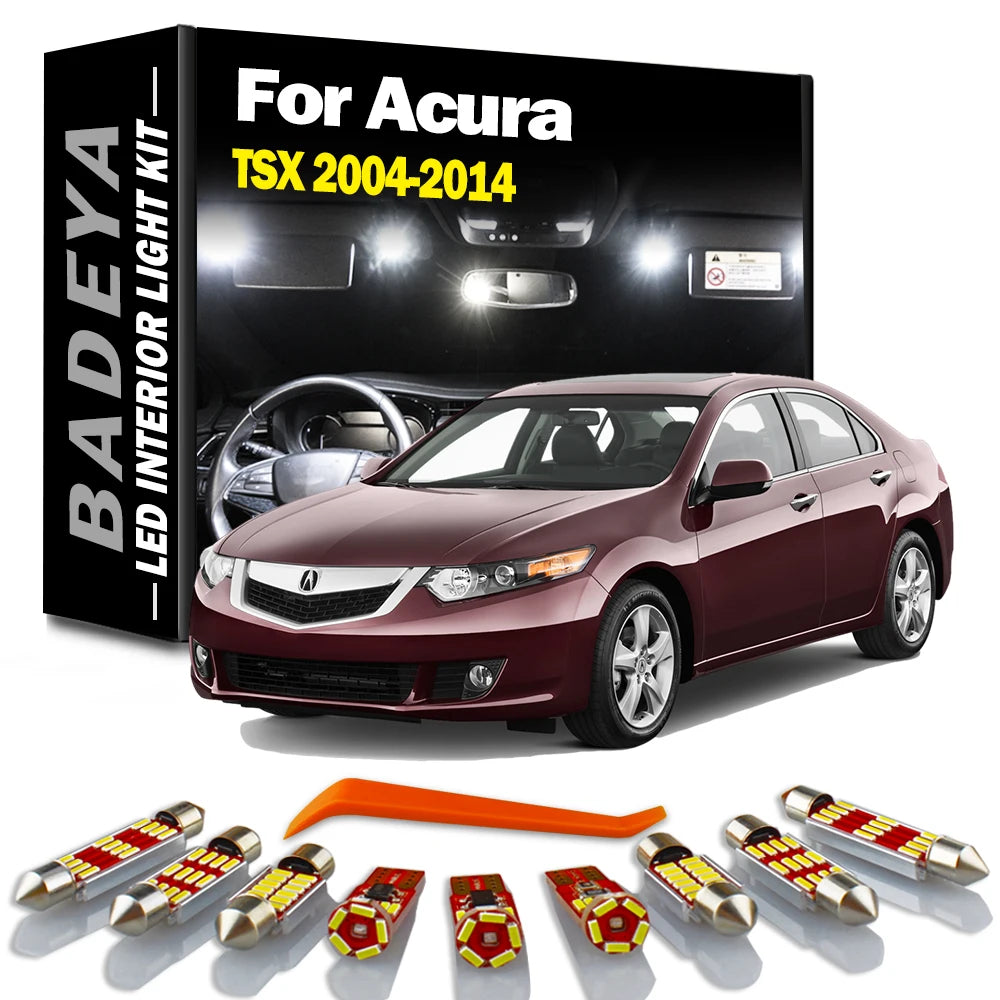 AutoGlowLED LED Interior Light Kit for Acura TSX 2004-2014 Canbus