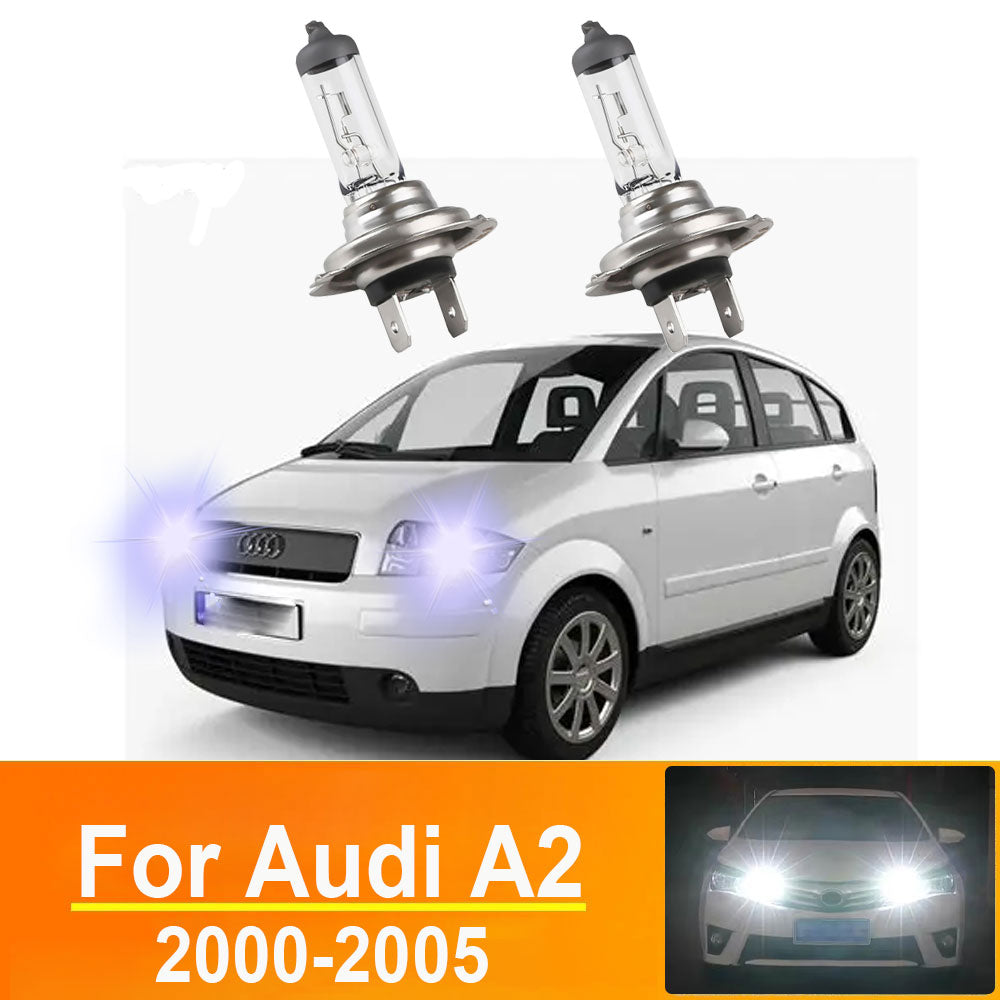 AutoGlowLED H7 Halogen Headlight Bulbs for Audi A2 2000-2005, 2PCS Canbus