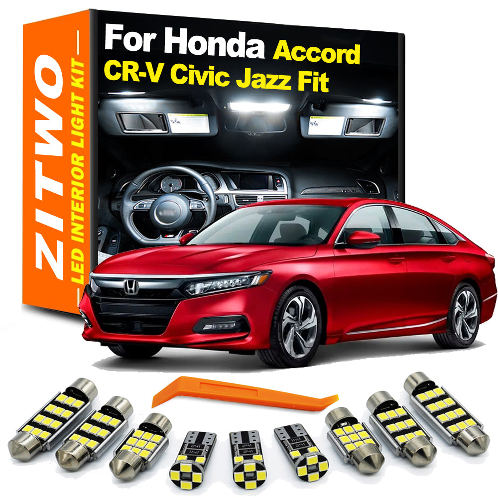 AutoGlowLED No Error LED Interior Light Kit for Honda Civic CR-V Accord Fit Jazz