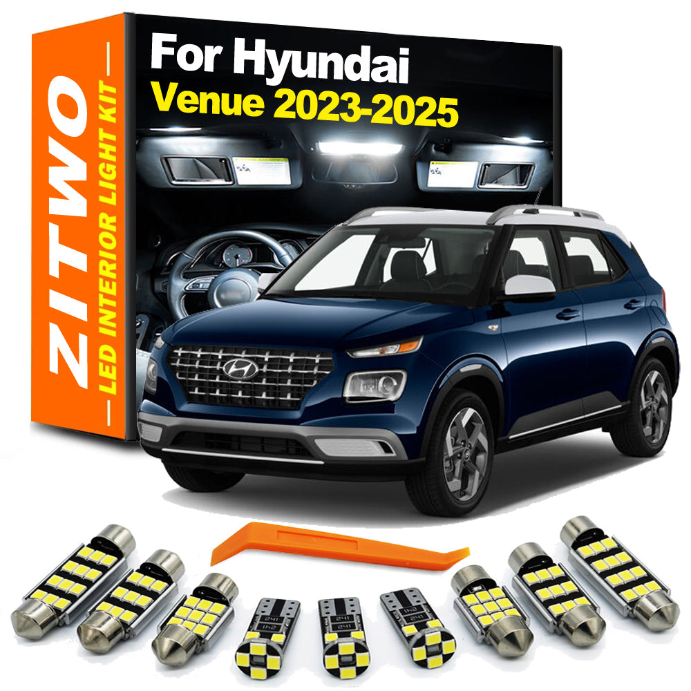 AutoGlowLED 12Pcs LED Interior Light Kit for Hyundai Venue 2023-2025, Canbus No Error