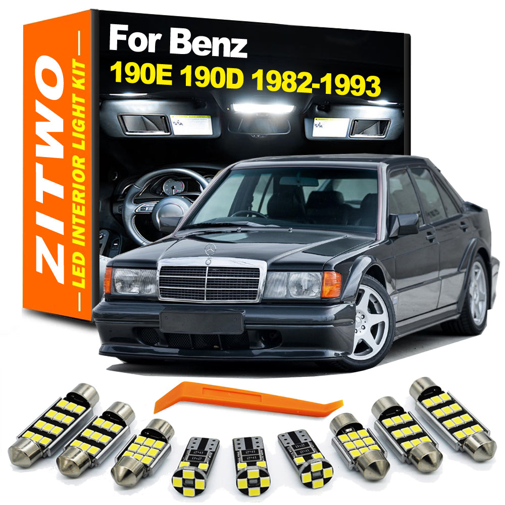 AutoGlowLED 14-Piece LED Interior Light Kit for Mercedes W201 1982-1993