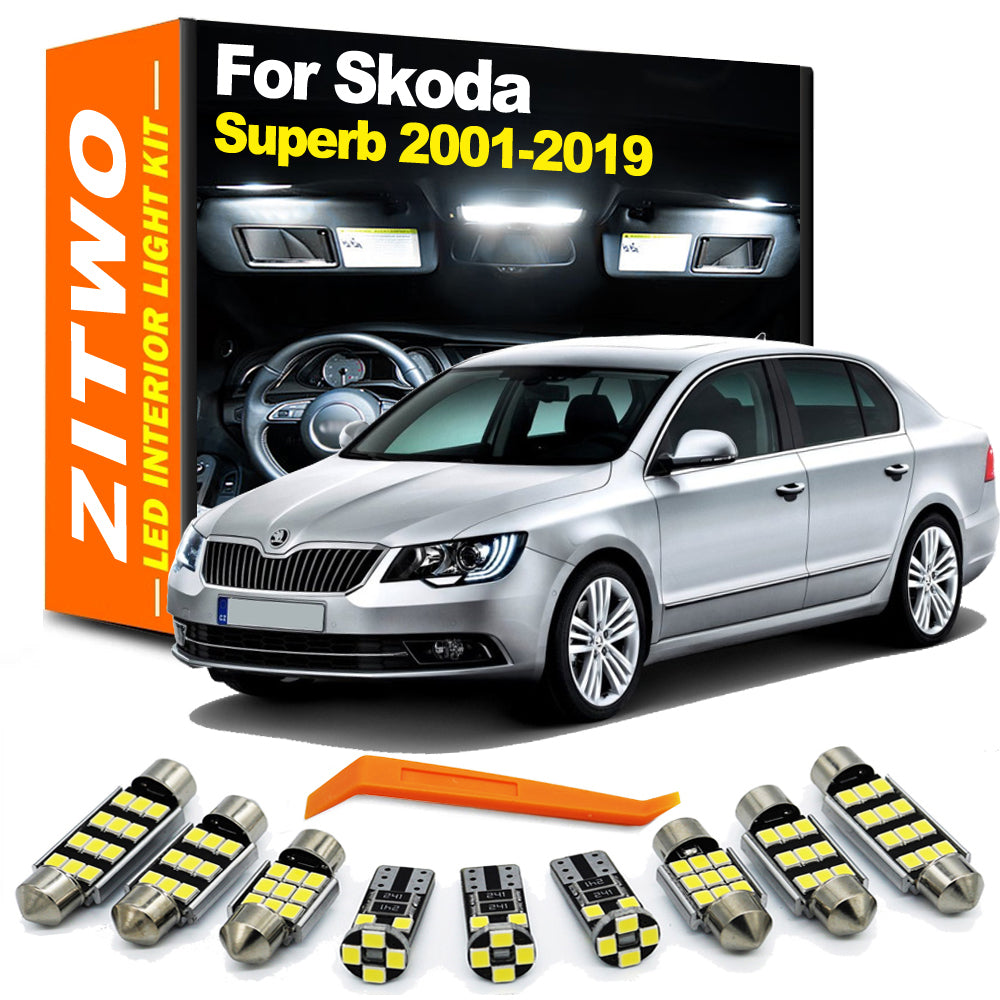 AutoGlowLED LED Interior Light Kit for Skoda Superb MK1 MK2 MK3 2001-2019