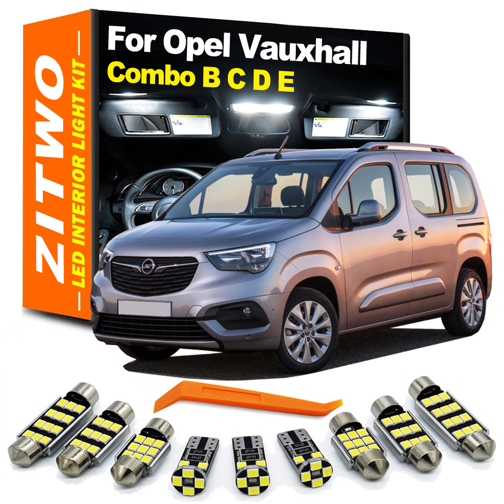 AutoGlowLED LED Interior Light Kit for Opel Vauxhall Combo B C D E 1994-2022 Canbus No Error