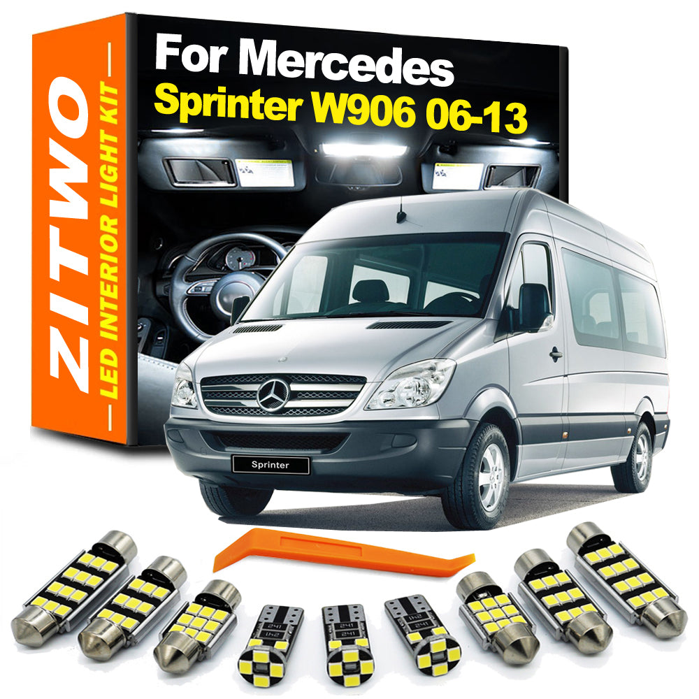 AutoGlowLED 15Pcs LED Interior Light Kit for Mercedes Sprinter W906 2006-2013