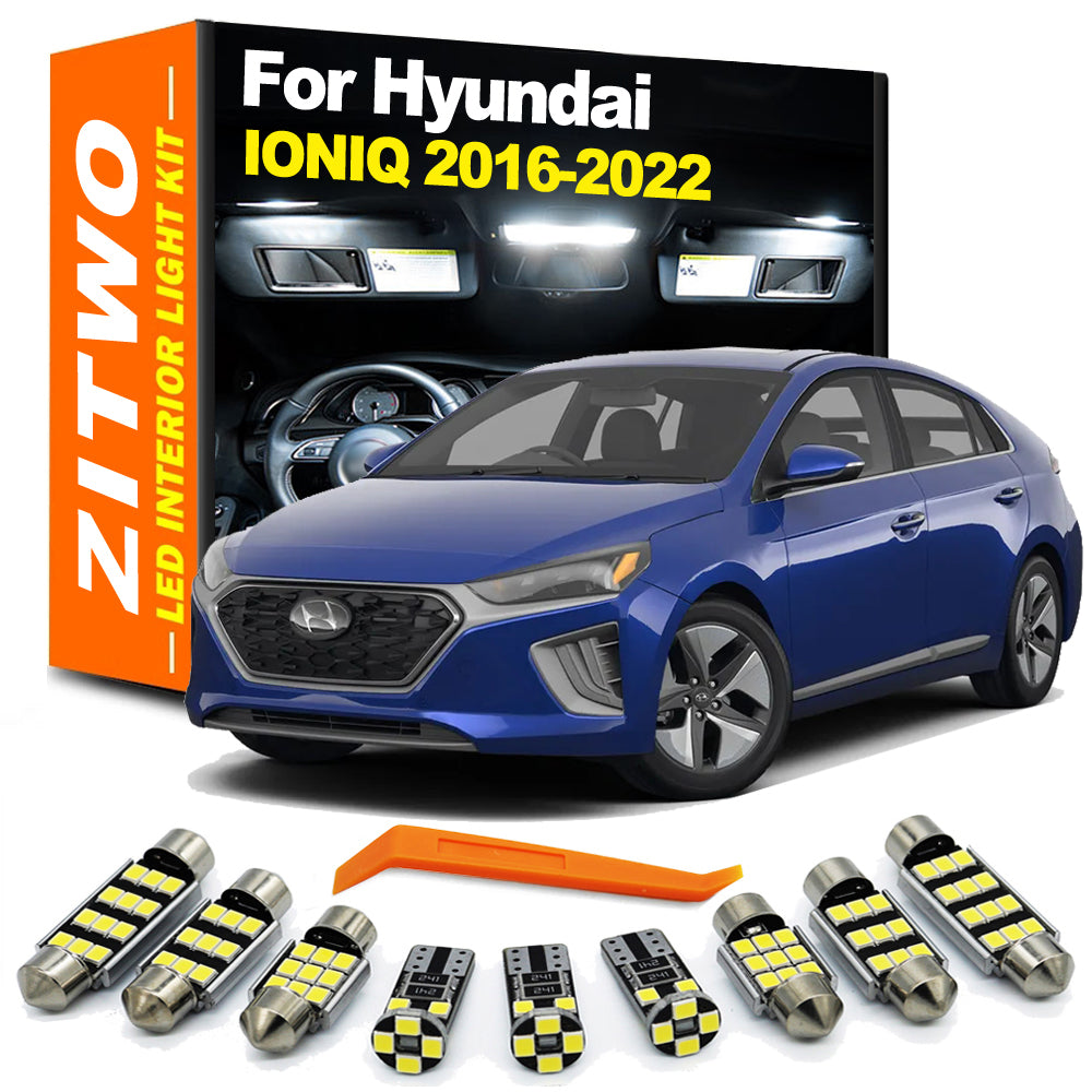 AutoGlowLED 13Pcs LED Interior Light Kit for Hyundai IONIQ EV 2016-2022