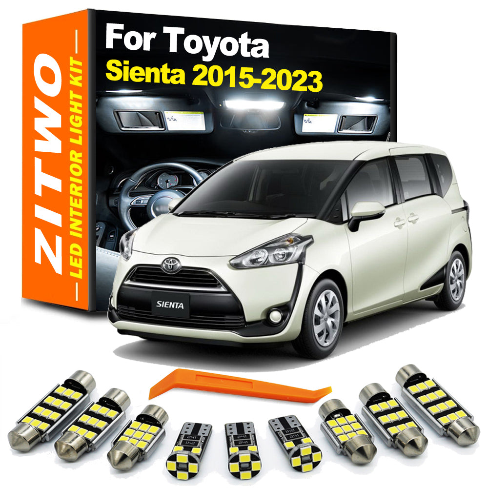 AutoGlowLED 8Pcs Canbus LED Interior Light Kit for Toyota Sienta 2015-2023