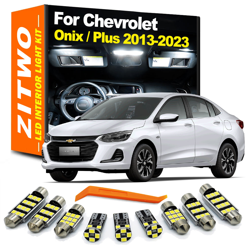 AutoGlowLED 9Pcs LED Interior Light Kit for Chevrolet Onix 2013-2023