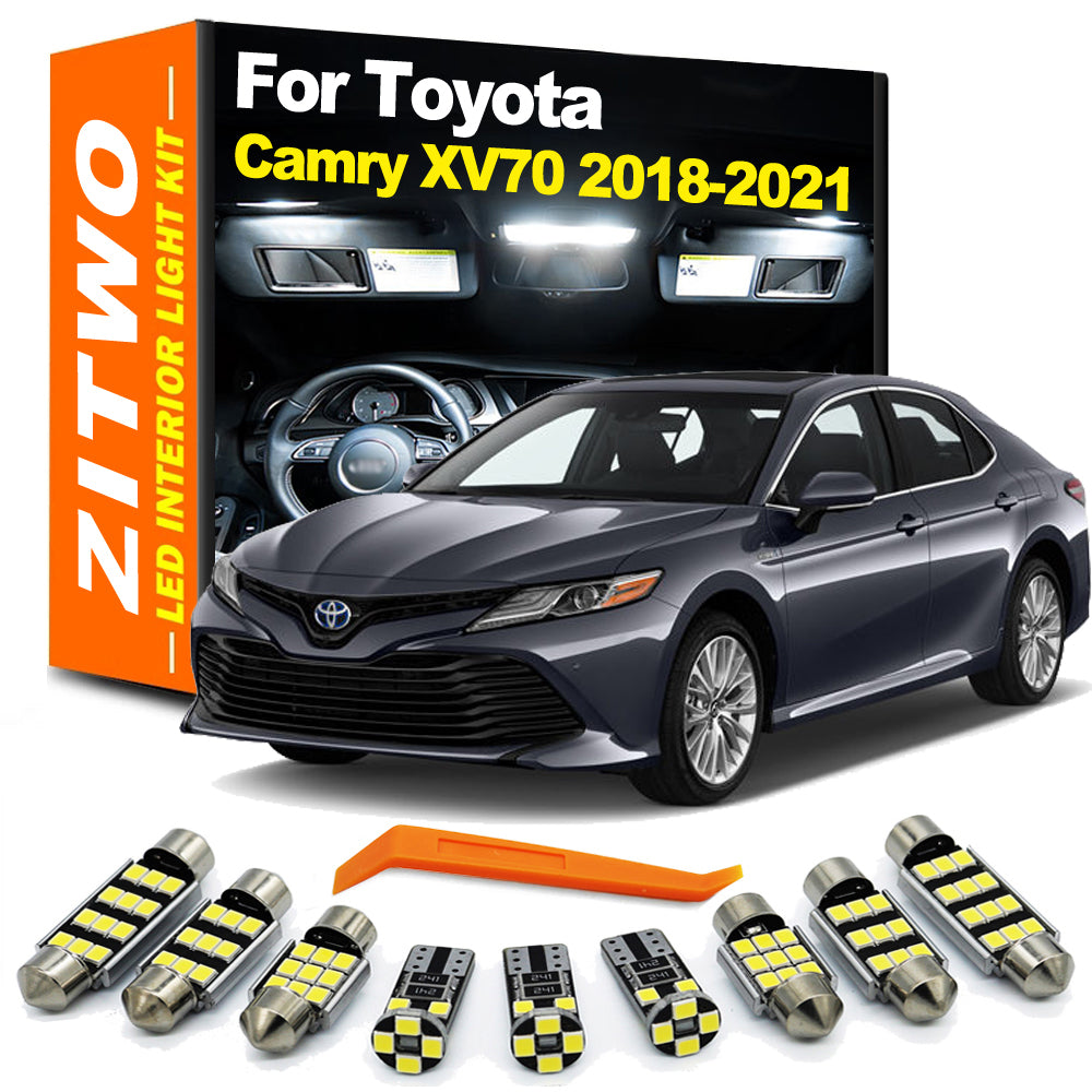 AutoGlowLED 8Pcs LED Interior Light Kit for Toyota Camry XV70 2018-2021