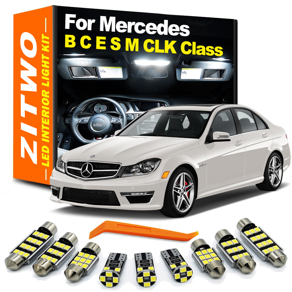 AutoGlowLED LED Interior Light Kit for Mercedes C E S Class 1985-2016