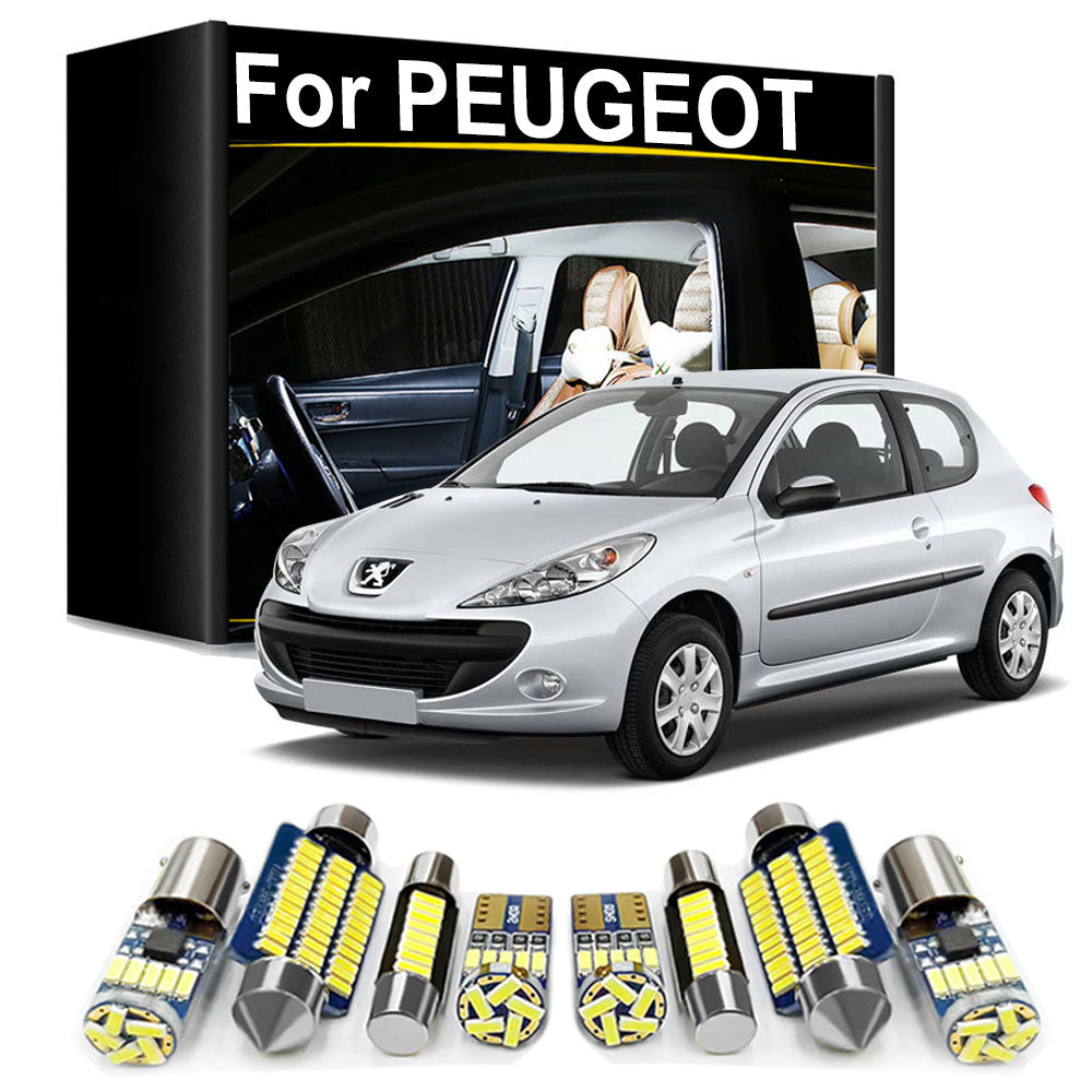 AutoGlowLED Interior LED Light Kit Canbus for Peugeot 207 307 407 106 107 108 206 308 508