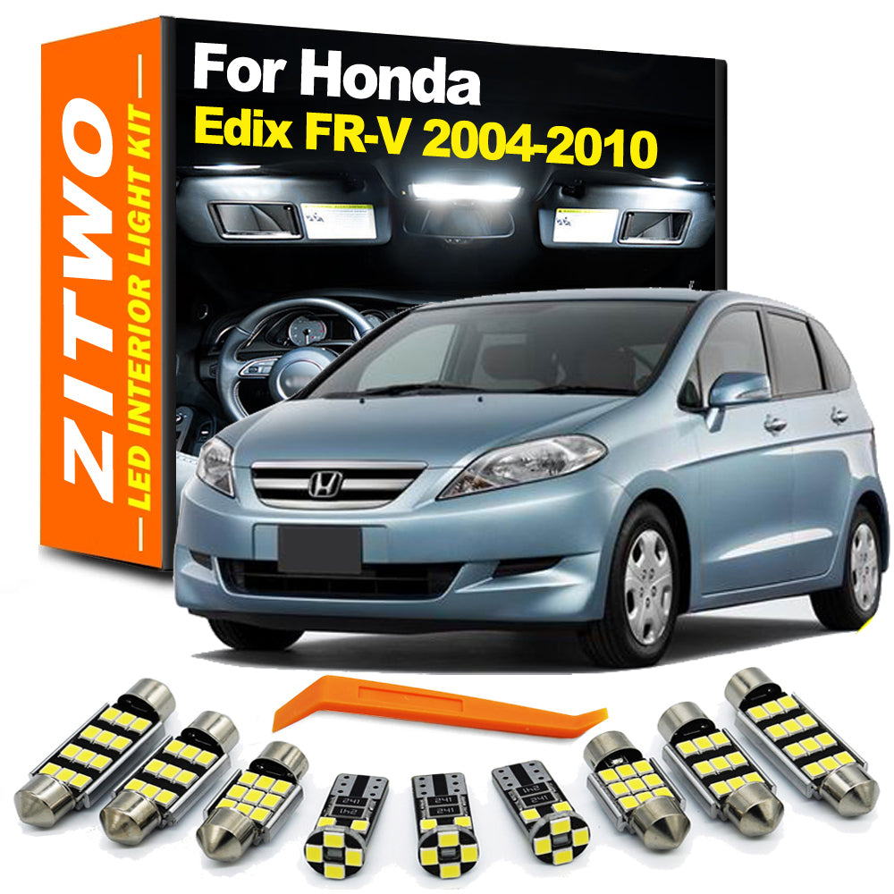 AutoGlowLED 10Pcs LED Interior Light Kit for Honda Edix FR-V 2004-2010