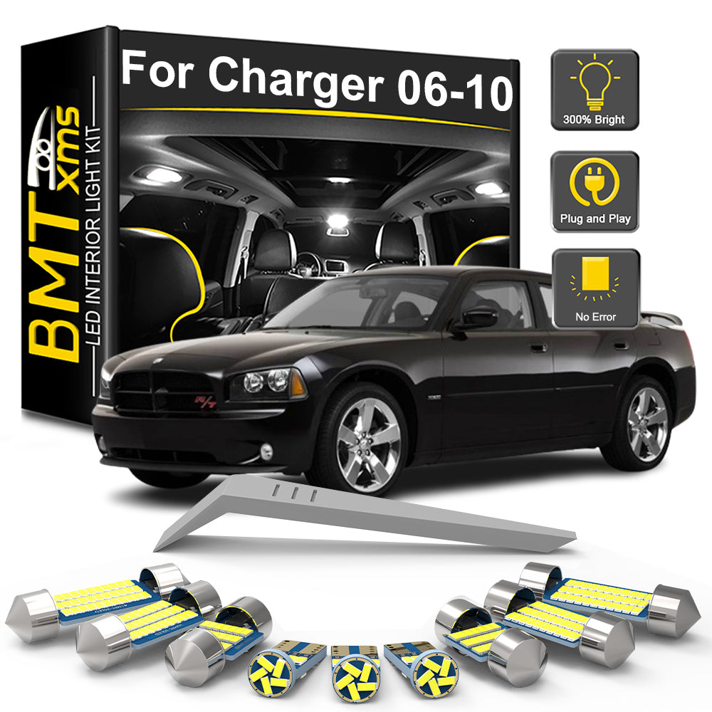 AutoGlowLED 16Pcs Canbus LED Interior Light Kit for Dodge Charger 2006-2010