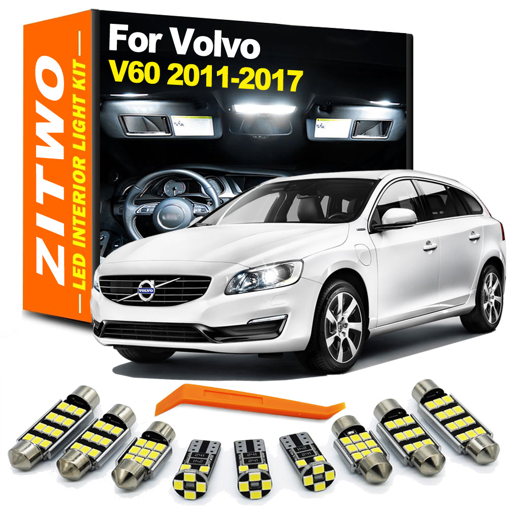 AutoGlowLED 16Pcs LED Interior Light Kit for Volvo V60 2011-2017