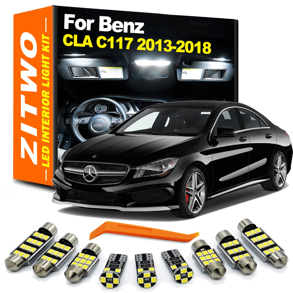 AutoGlowLED 13Pcs LED Interior Light Kit for Mercedes CLA C117 2013-2018