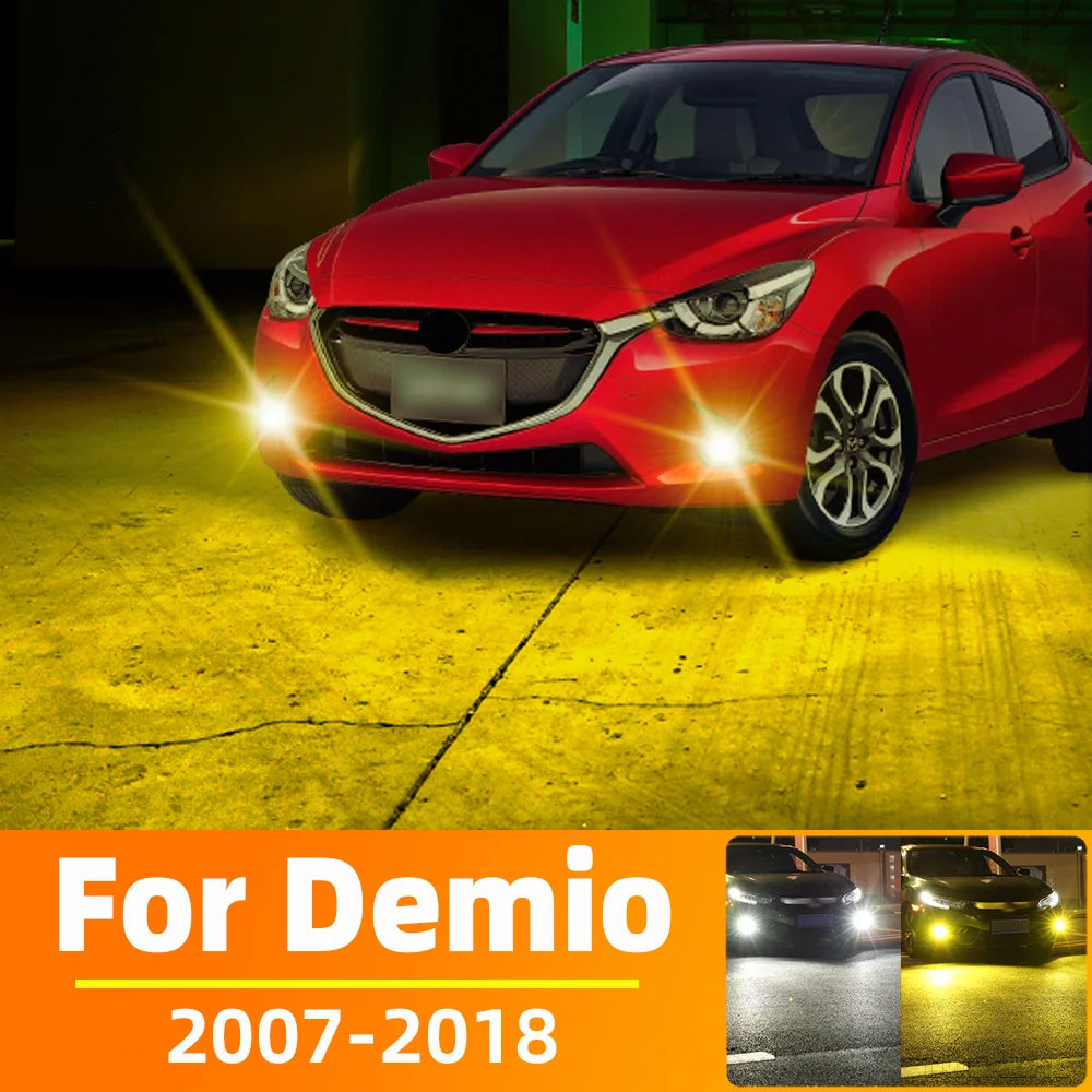 AutoGlowLED LED Fog Light Bulbs for Mazda 2 Demio 2007-2018