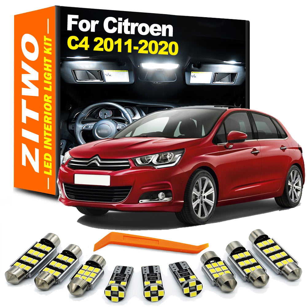 AutoGlowLED 17Pcs LED Interior Light Kit for Citroen C4 2011-2020