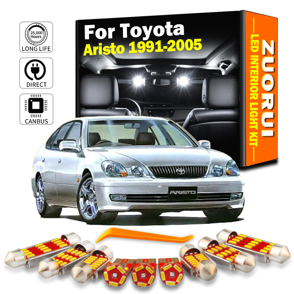 AutoGlowLED Canbus LED Interior Light Kit for Toyota Aristo 1991-2005 No Error