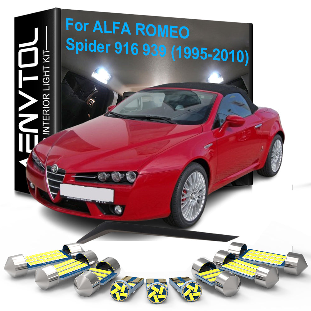 AutoGlowLED Canbus LED Interior Light Kit for Alfa Romeo Spider 916 939
