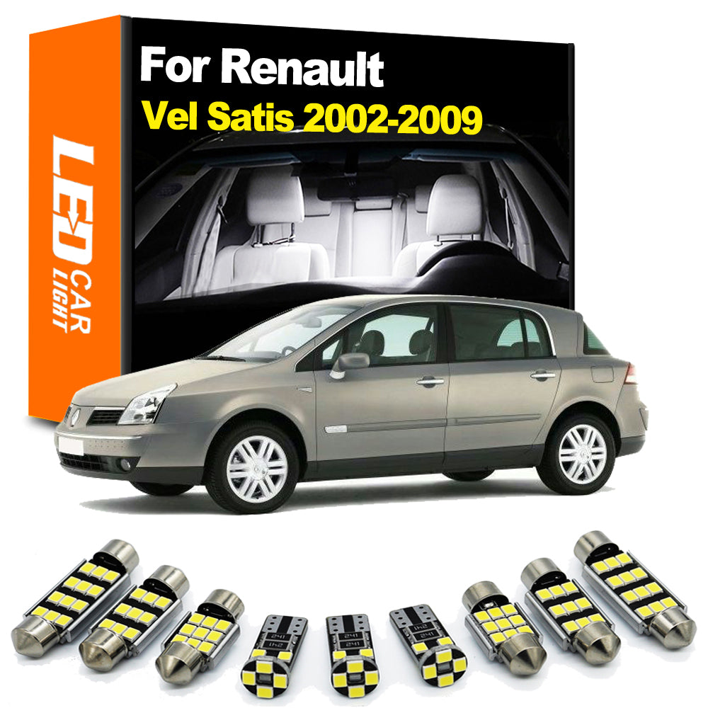 AutoGlowLED 17Pc Interior LED Light Kit for Renault Vel Satis 2002-2009 Canbus
