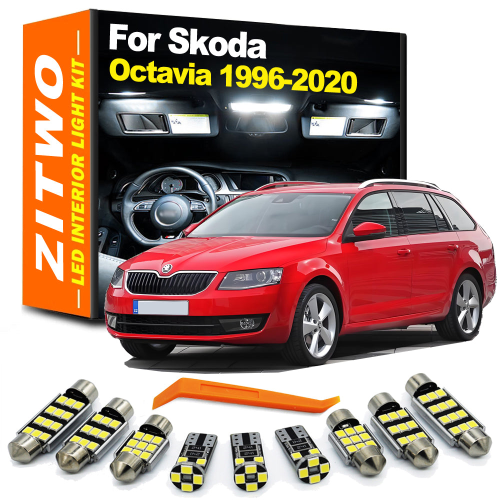AutoGlowLED Canbus LED Interior Light Kit for Skoda Octavia 1996-2020