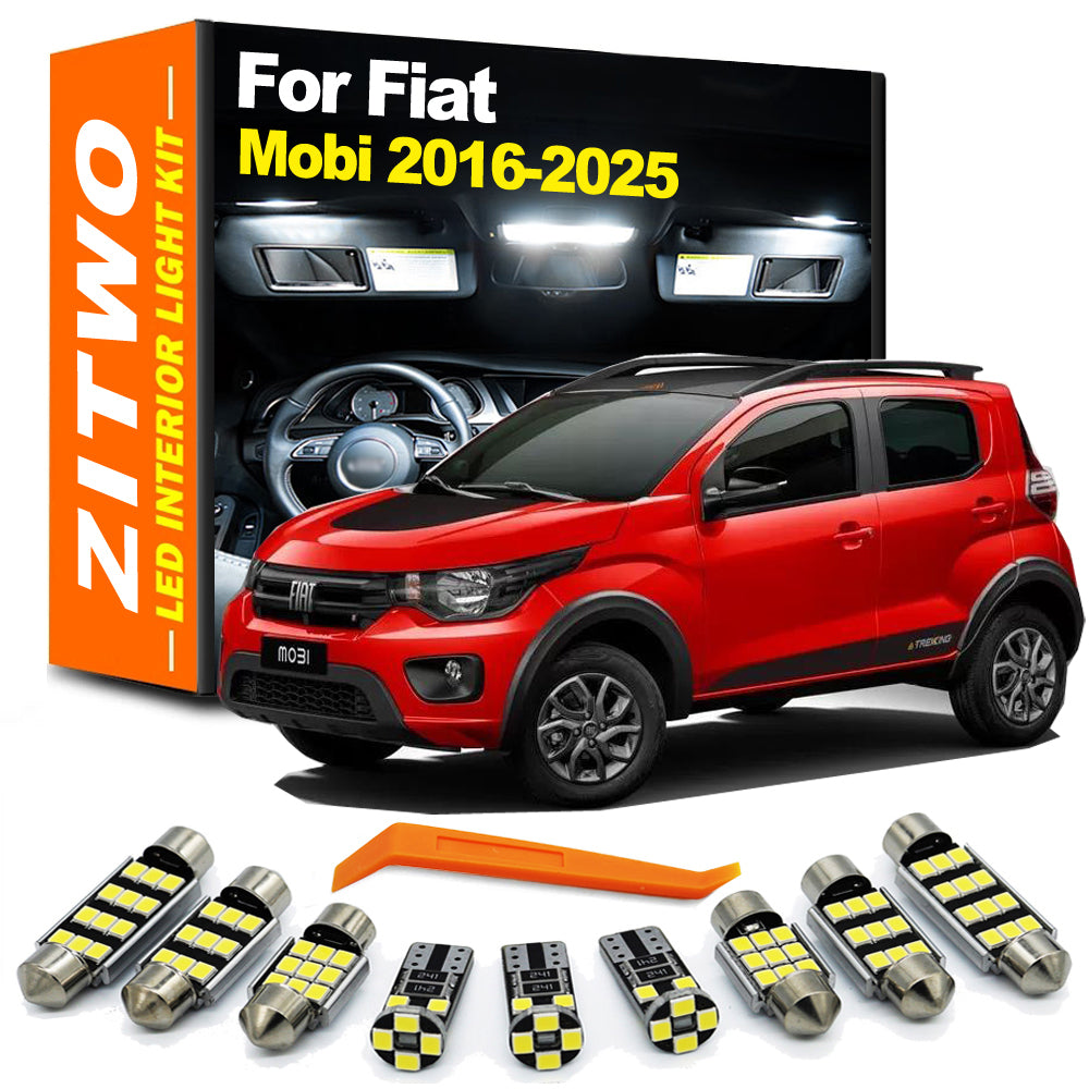 AutoGlowLED 7Pcs Canbus LED Interior Light Kit for Fiat Mobi 2016-2025