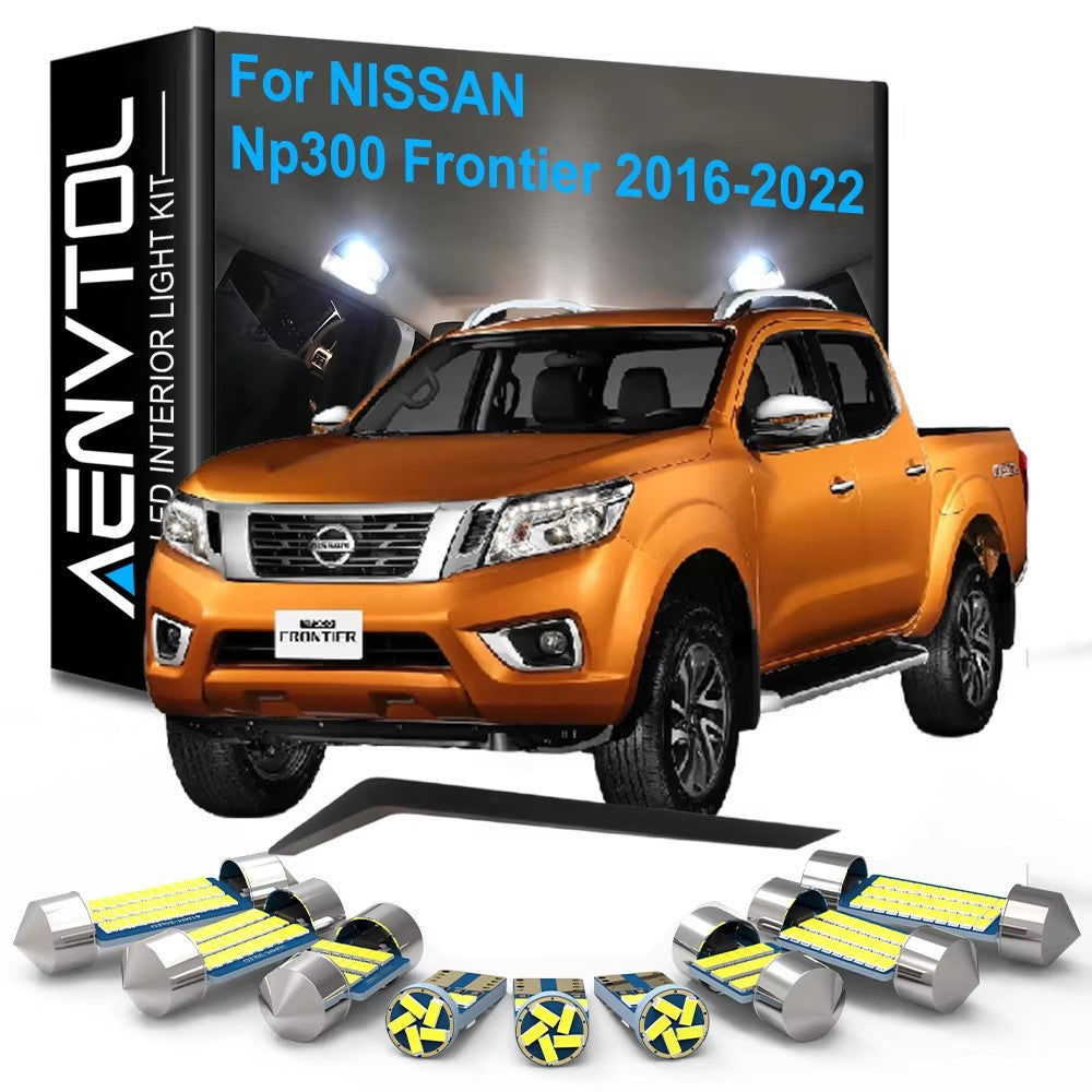 AutoGlowLED 8pcs LED Interior Light Kit for Nissan NP300 Frontier 2016-2022 Canbus
