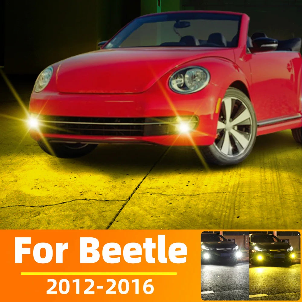 AutoGlowLED LED Fog Light for VW Beetle 2012-2016, 2pcs 12V Bulbs