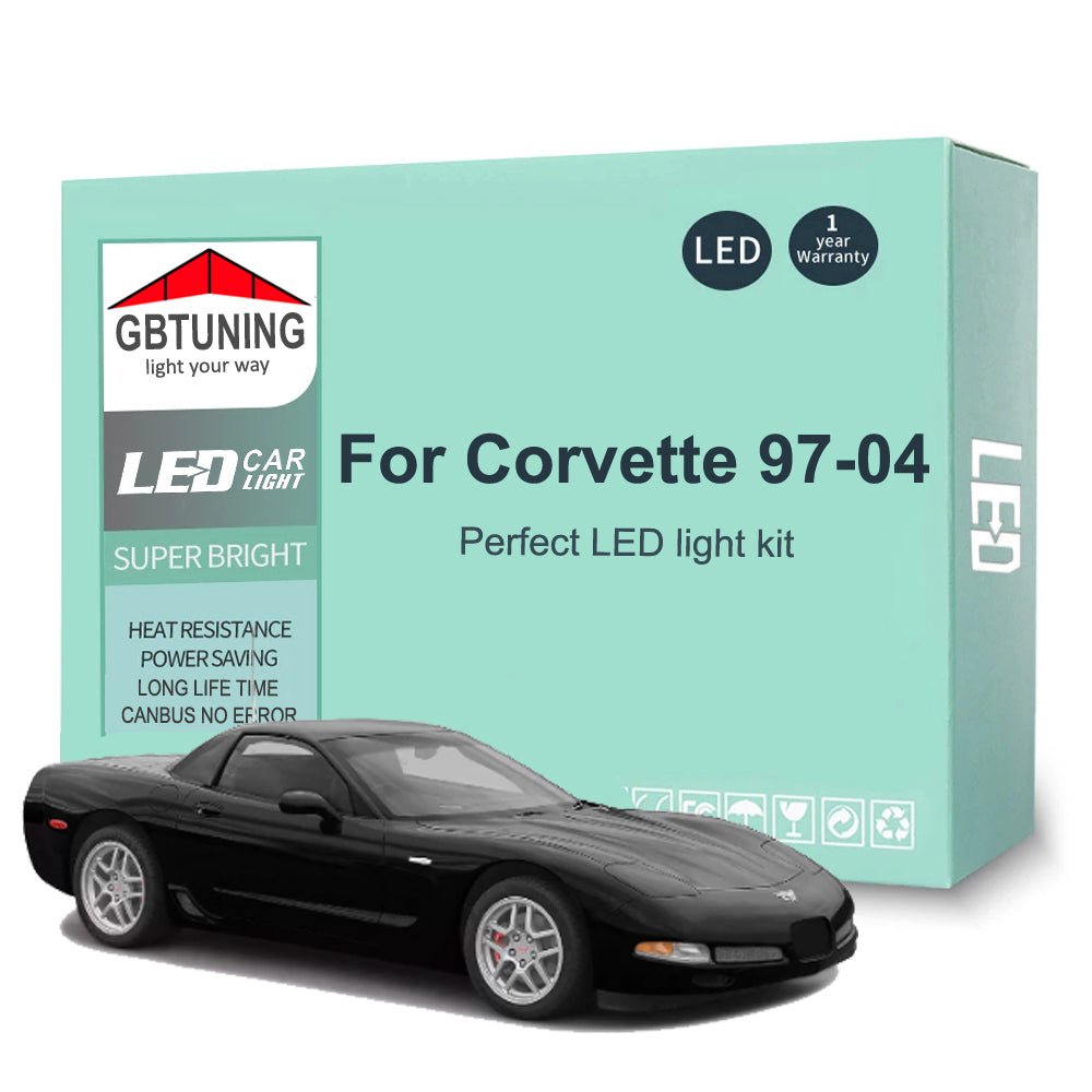 AutoGlowLED 14Pc LED Interior Light Kit for Chevrolet Corvette C5 1997-2004