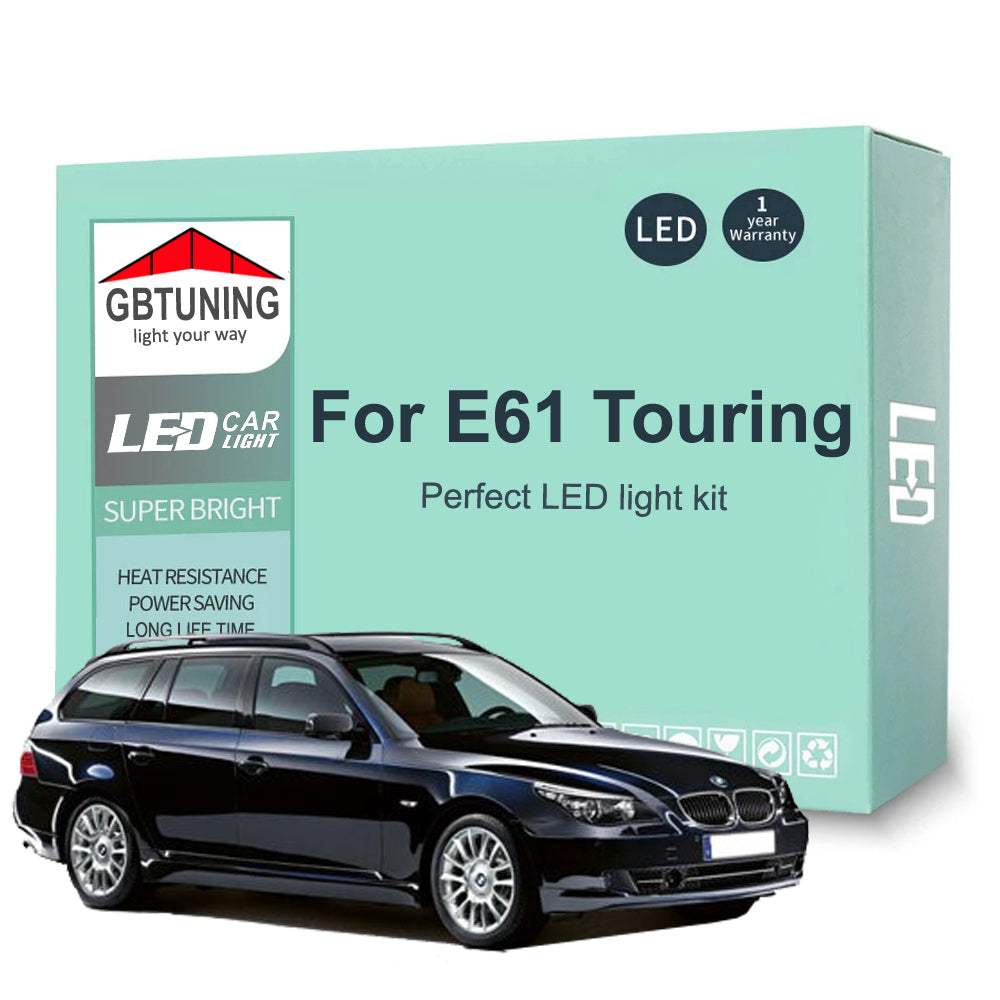 AutoGlowLED 22Pcs LED Interior Light Kit for BMW 5 Series E61 Touring 2004-2010 Canbus