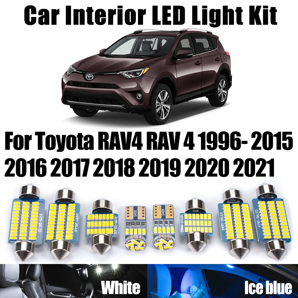 AutoGlowLED LED Interior Light Kit for Toyota RAV4 1996-2021 Canbus No Error