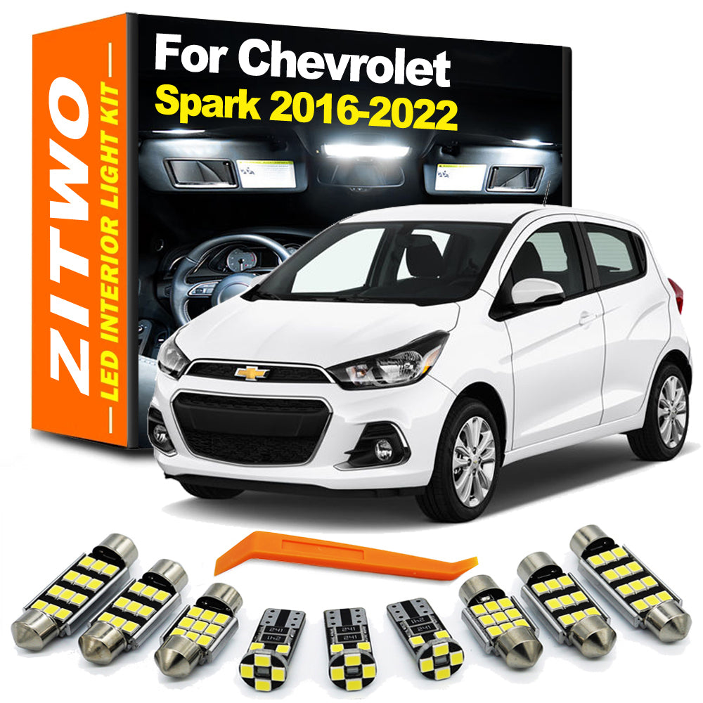 AutoGlowLED 7Pcs LED Interior Light Kit for Chevy Spark 2016-2022 Canbus