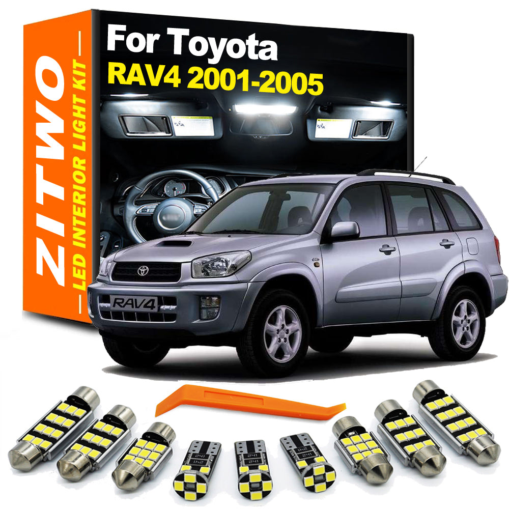AutoGlowLED 8Pcs LED Interior Light Kit for Toyota RAV4 2001-2005 Canbus