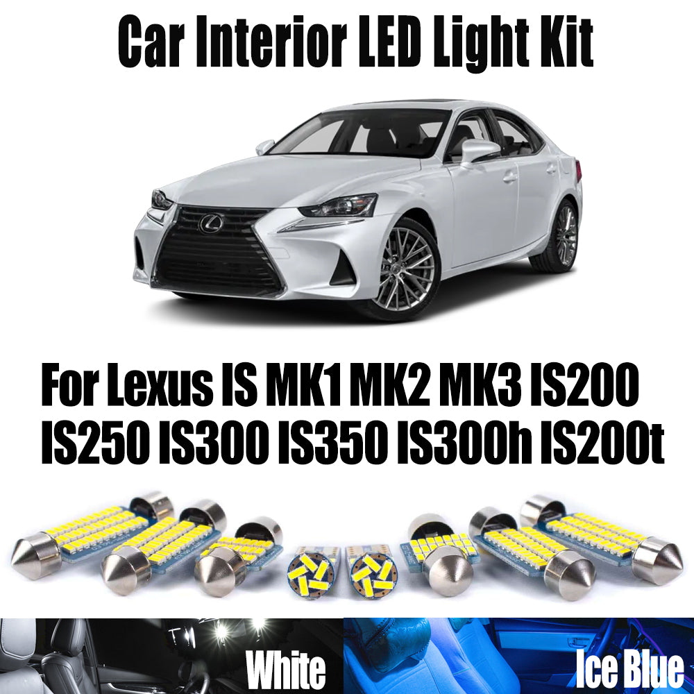 AutoGlowLED Canbus LED Interior Light Kit for Lexus IS 1999-2019
