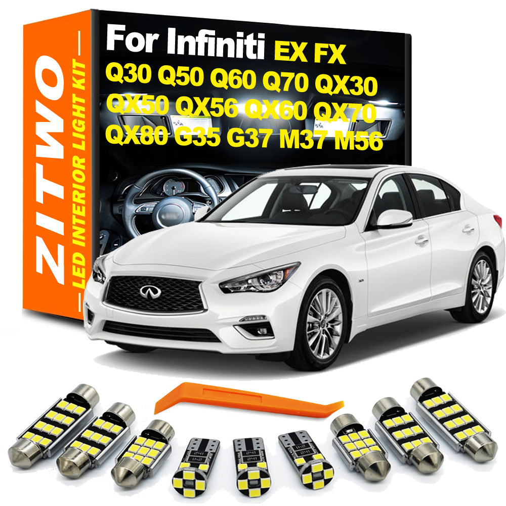 AutoGlowLED LED Interior Light Kit for Infiniti Q50 Q60 Q70 QX80 G37 M37 FX35
