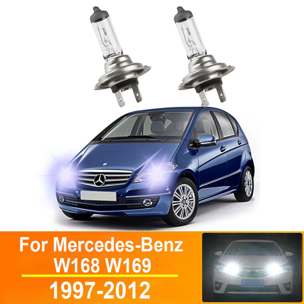 AutoGlowLED H7 Halogen Headlight Bulbs for Mercedes-Benz W168 W169