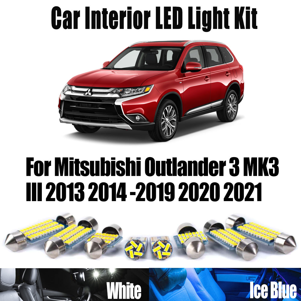 AutoGlowLED 11Pcs Canbus LED Interior Light Kit for Mitsubishi Outlander 2013-2021