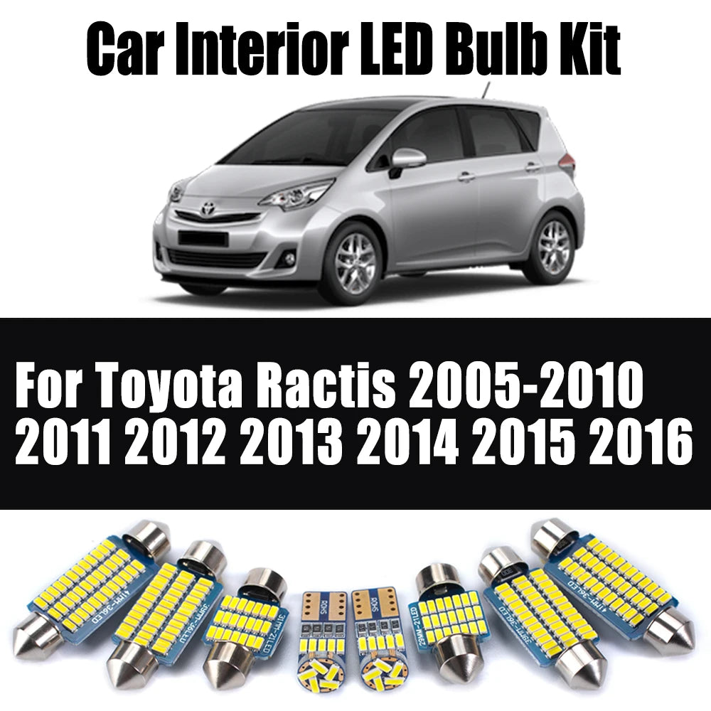 AutoGlowLED Canbus LED Interior Light Kit for Toyota Ractis 2005-2016