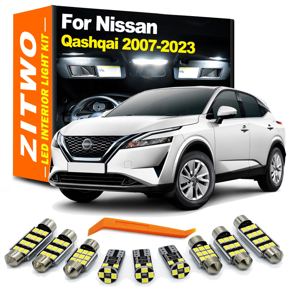 AutoGlowLED LED Interior Dome Map Trunk Light Kit for Nissan Qashqai J10 J11 J12 2007-2024