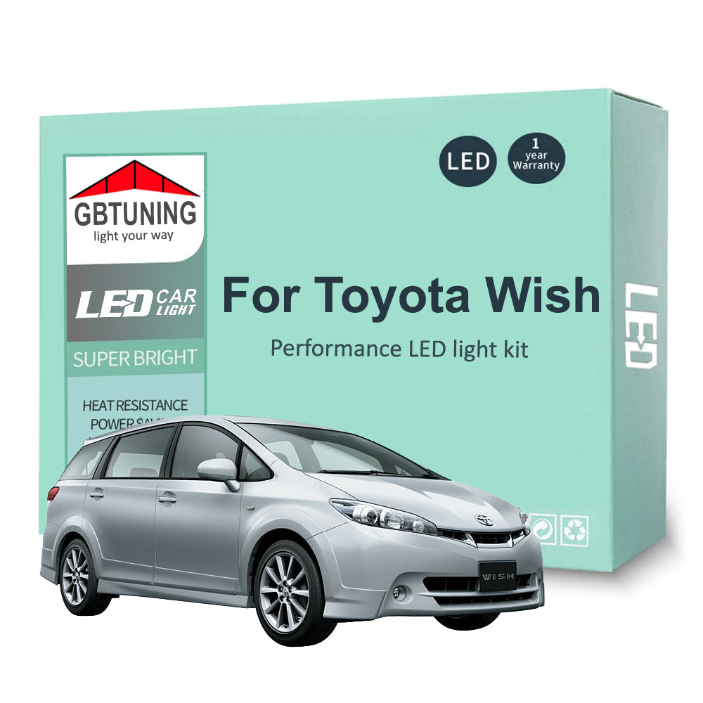 AutoGlowLED LED Interior Light Kit for Toyota Wish MPV 2003-2017 Canbus Error Free
