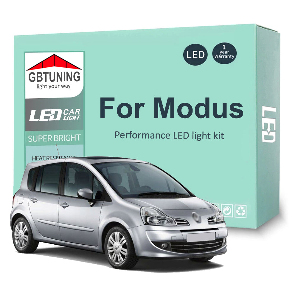 AutoGlowLED 13Pcs LED Interior Light Kit for Renault Modus 2004-2013 Canbus