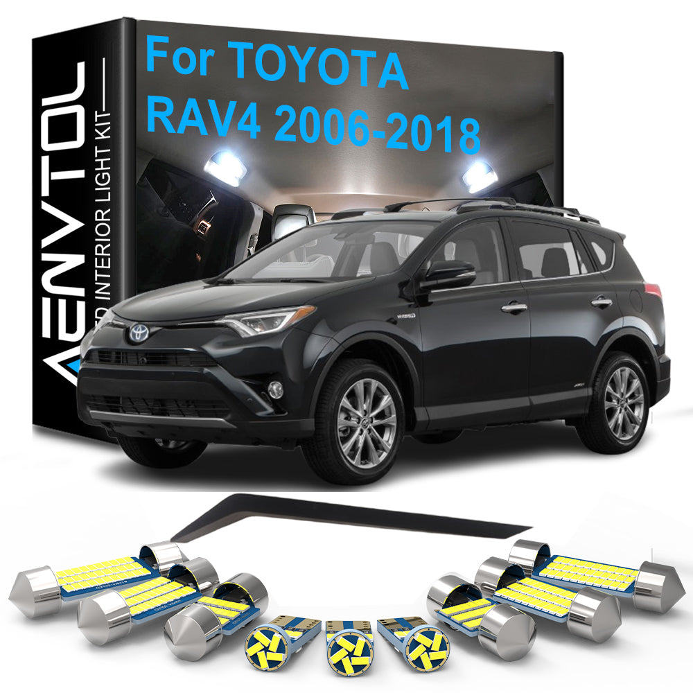 AutoGlowLED LED Interior Light Kit for Toyota RAV4 2006-2018 Canbus 10pcs