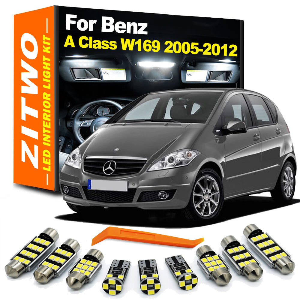 AutoGlowLED 17-Piece LED Interior Light Kit for Mercedes-Benz A-Class W169 2005-2012